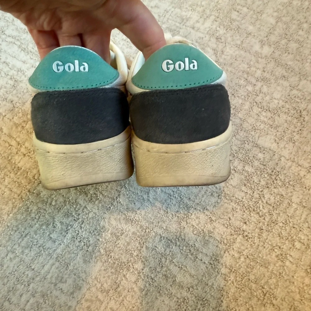 Gola White and Green Sneakers - Picture 6 of 8